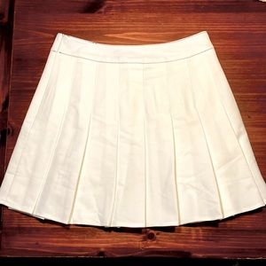 Shein White Pleated Mini Skirt - Small